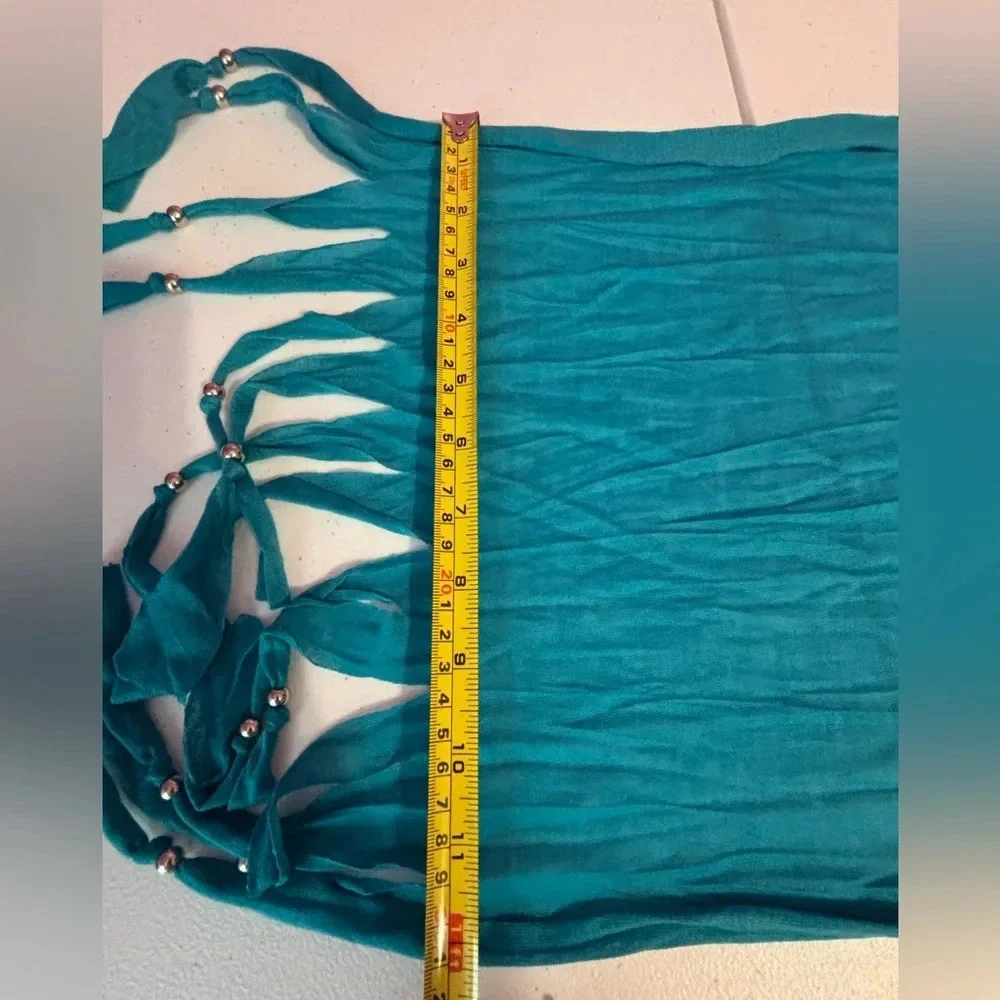 Turquoise Scarf with Pendant - Picture 5 of 5